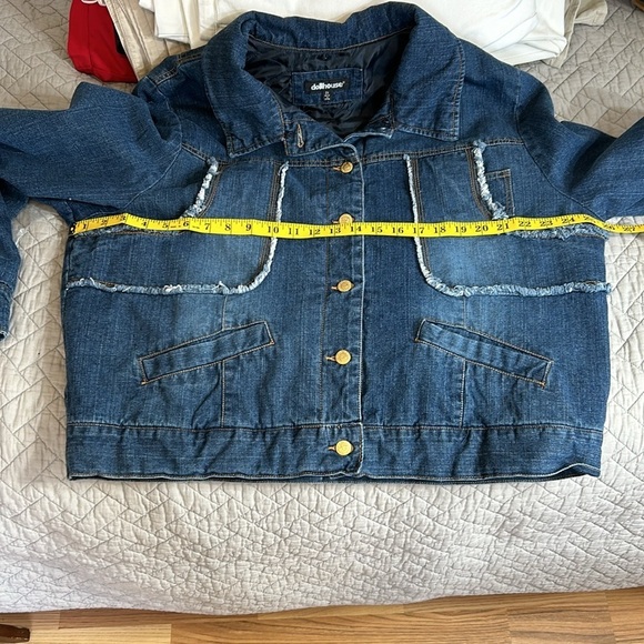 Dollhouse Removable Fur Denim Jacket Sz 2X - Picture 8 of 16